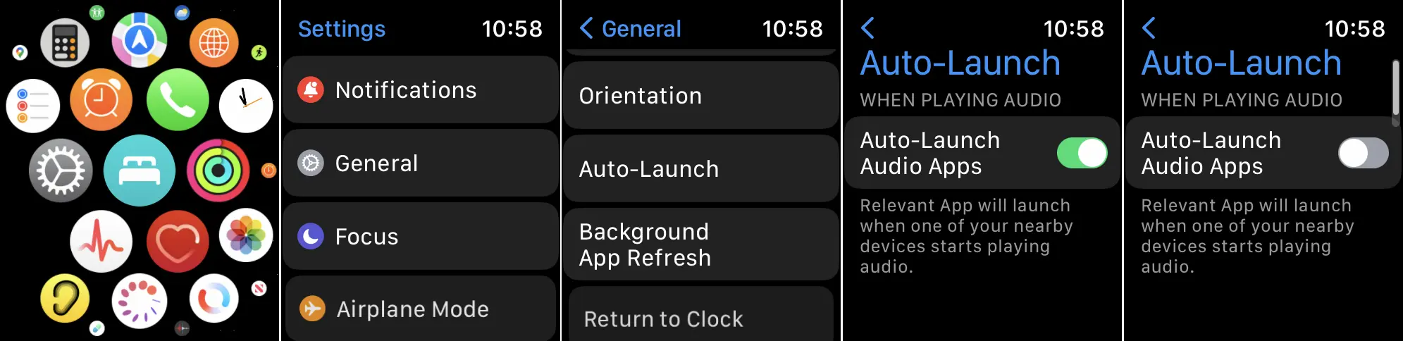 Disable Auto Play - Now Playing Apple Watch